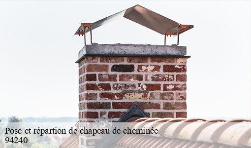 Pose et répartion de chapeau de cheminée  94240