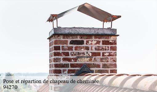 Pose et répartion de chapeau de cheminée  94270